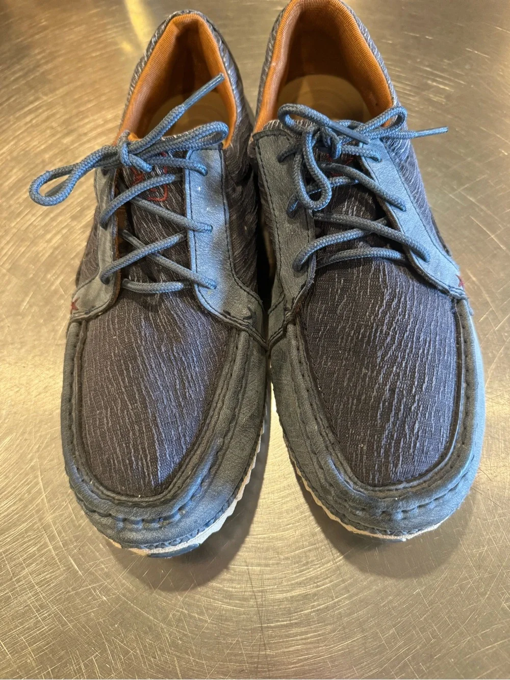 Twisted X Men's Blue Canvas Lace-Up Moc. Zero Gravity.